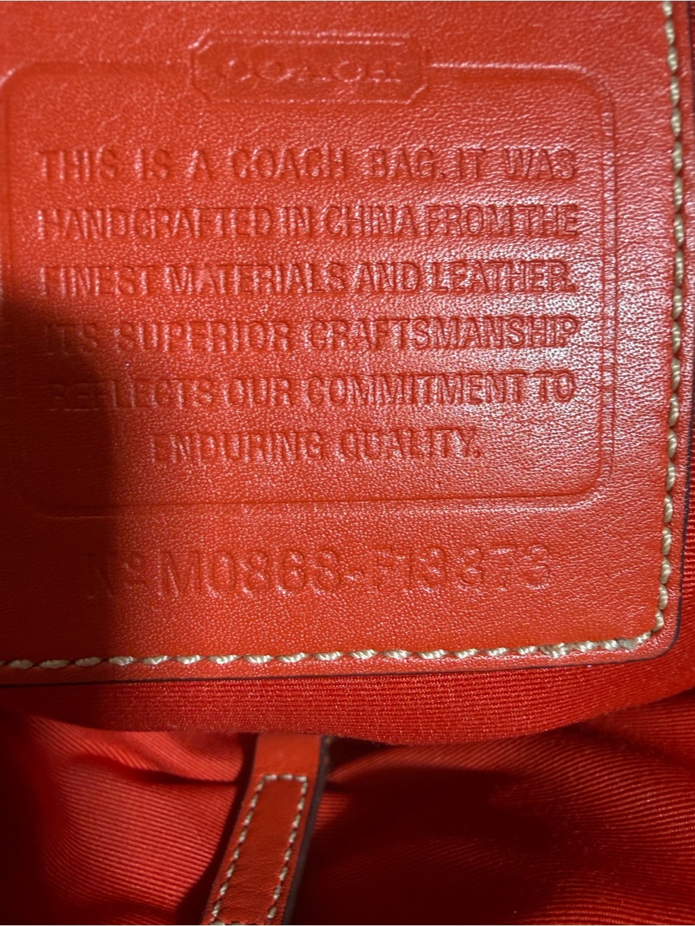 Coach Tote with Brown Leather Trim and Floral Charm 2008 - Picture 10 of 10